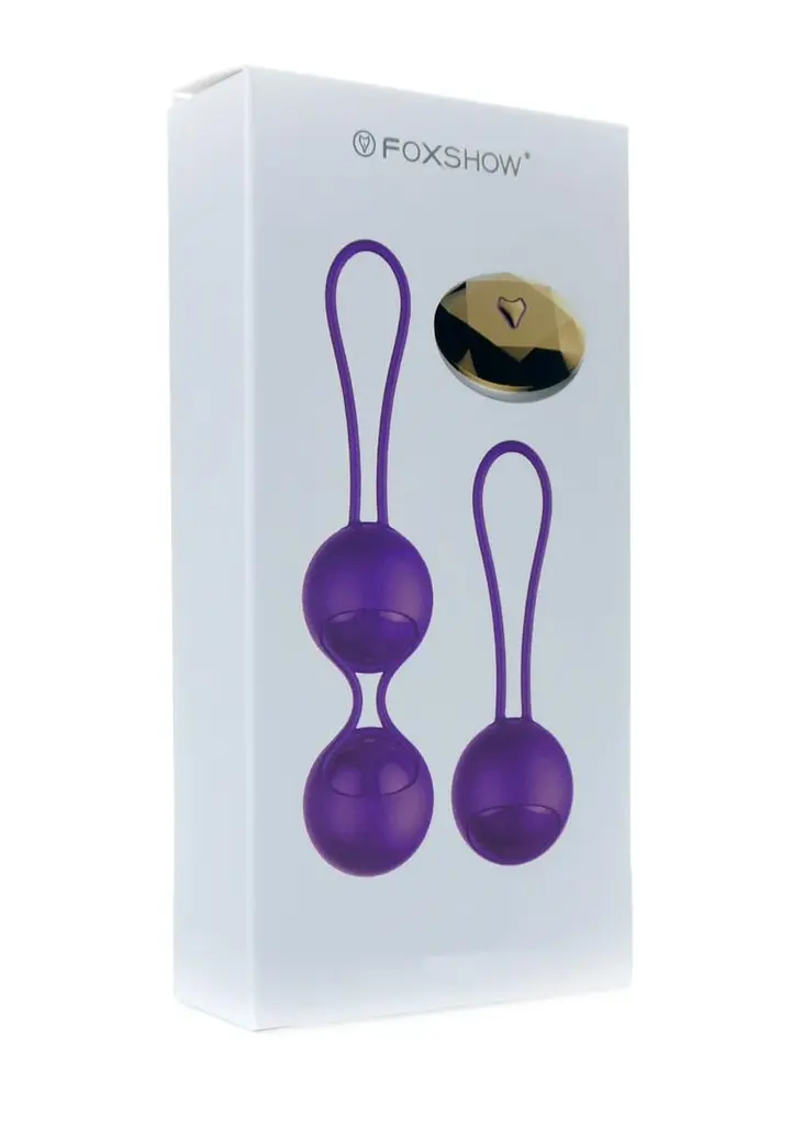 Вагинальные шарики B - Series Fox Kegel Balls Set (фиолетовый) - фото 8