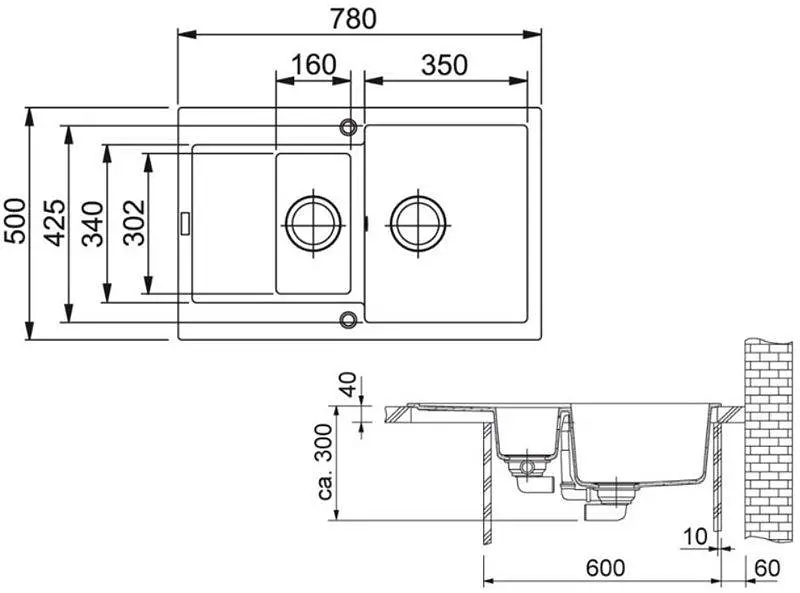 Кухонная мойка Franke Maris MRG 651-78 (114.0631.461) гранитная - врезная - оборотная - Черный матовый - фото 2