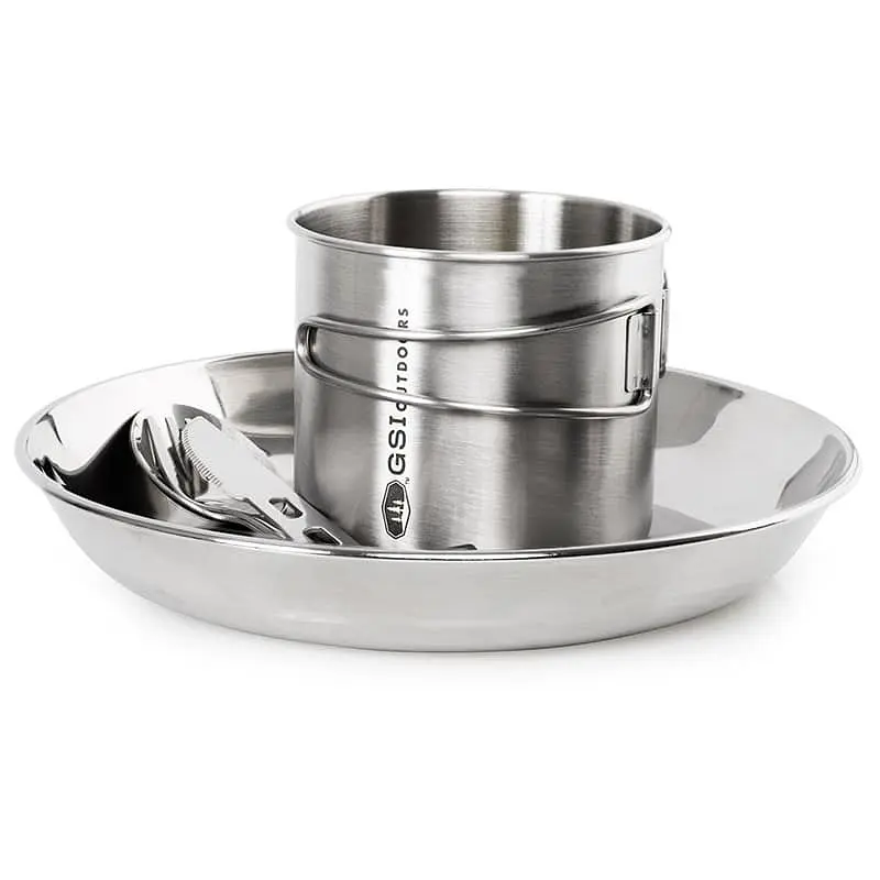 Набор посуды GSI Outdoors Glacier Stainless 1 Person Set (1099-61381) - фото 3