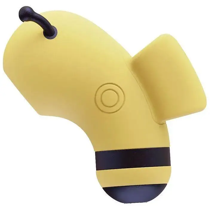 Вакуумний стимулятор з мікрострумами CuteVibe Beebe Yellow на палець - фото 3