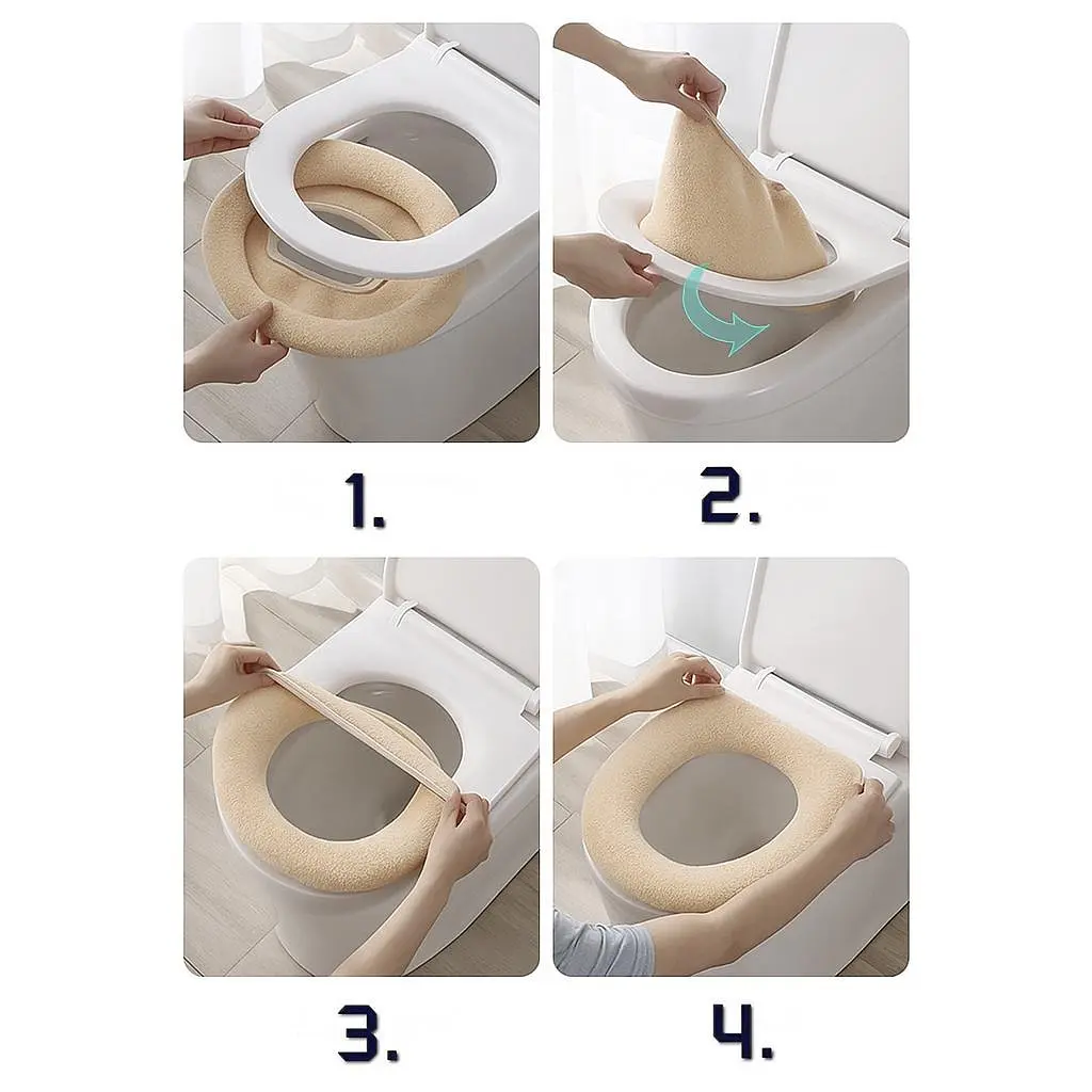 Чохол для сидіння унітазу MBM HOME бежевий (BA-28 BEIGE) - фото 2