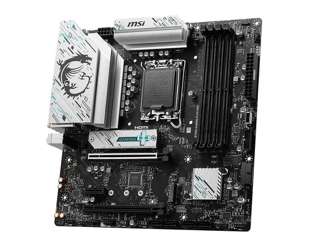 MSI Материнська плата B760M GAMING PLUS WIFI s1700 B760 4xDDR5 HDMI DP WiFi BT mATX - фото 3