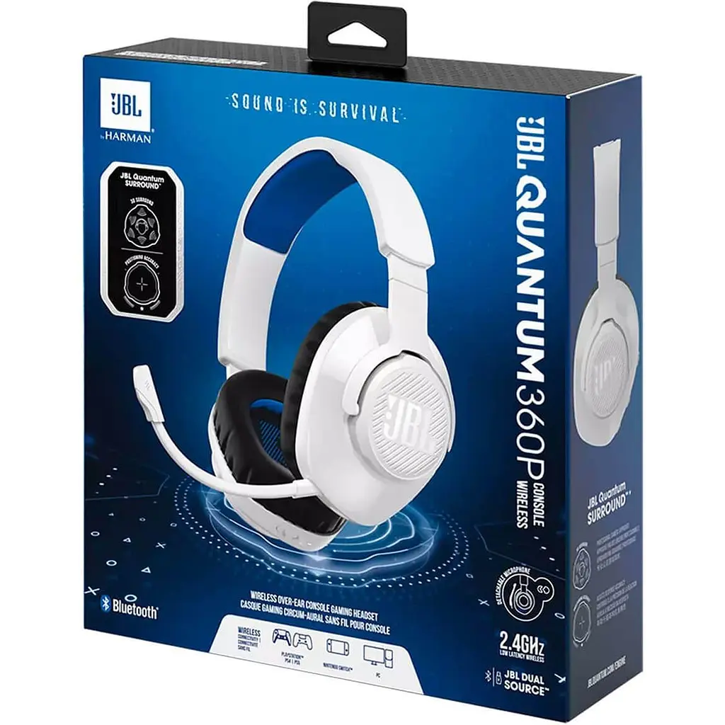 Ігрова гарнітура JBL Quantum 360P White (JBLQ360PWLWHTBLU) - фото 8