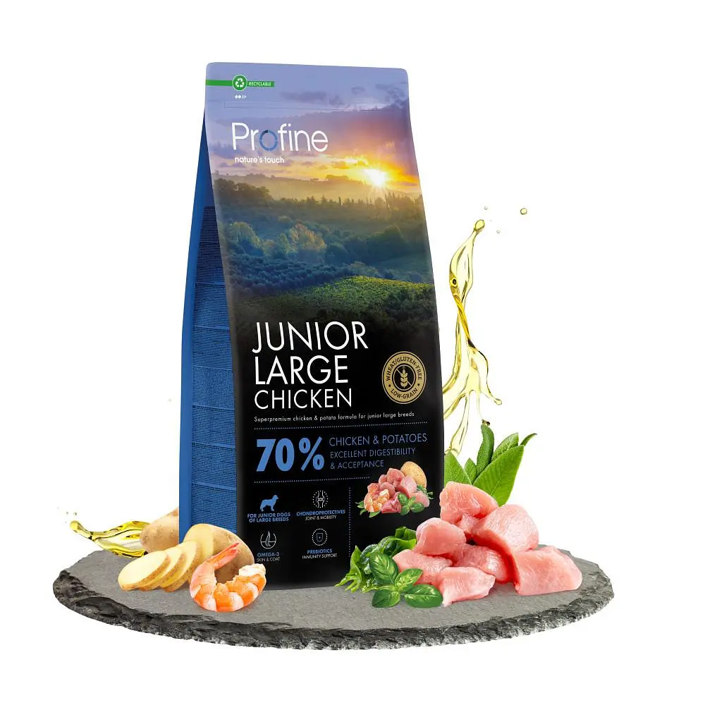 Корм сухий Profine Junior Large Chicken and Potatoes для цуценят і юніорів великих порід, з куркою і картоплею - фото 5