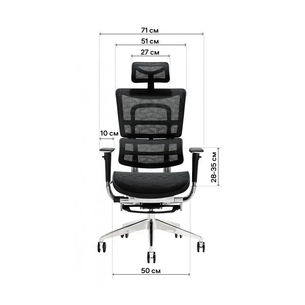 Офісне крісло GT Racer X-801L Black (X-801L Black (W-21)) - фото 5