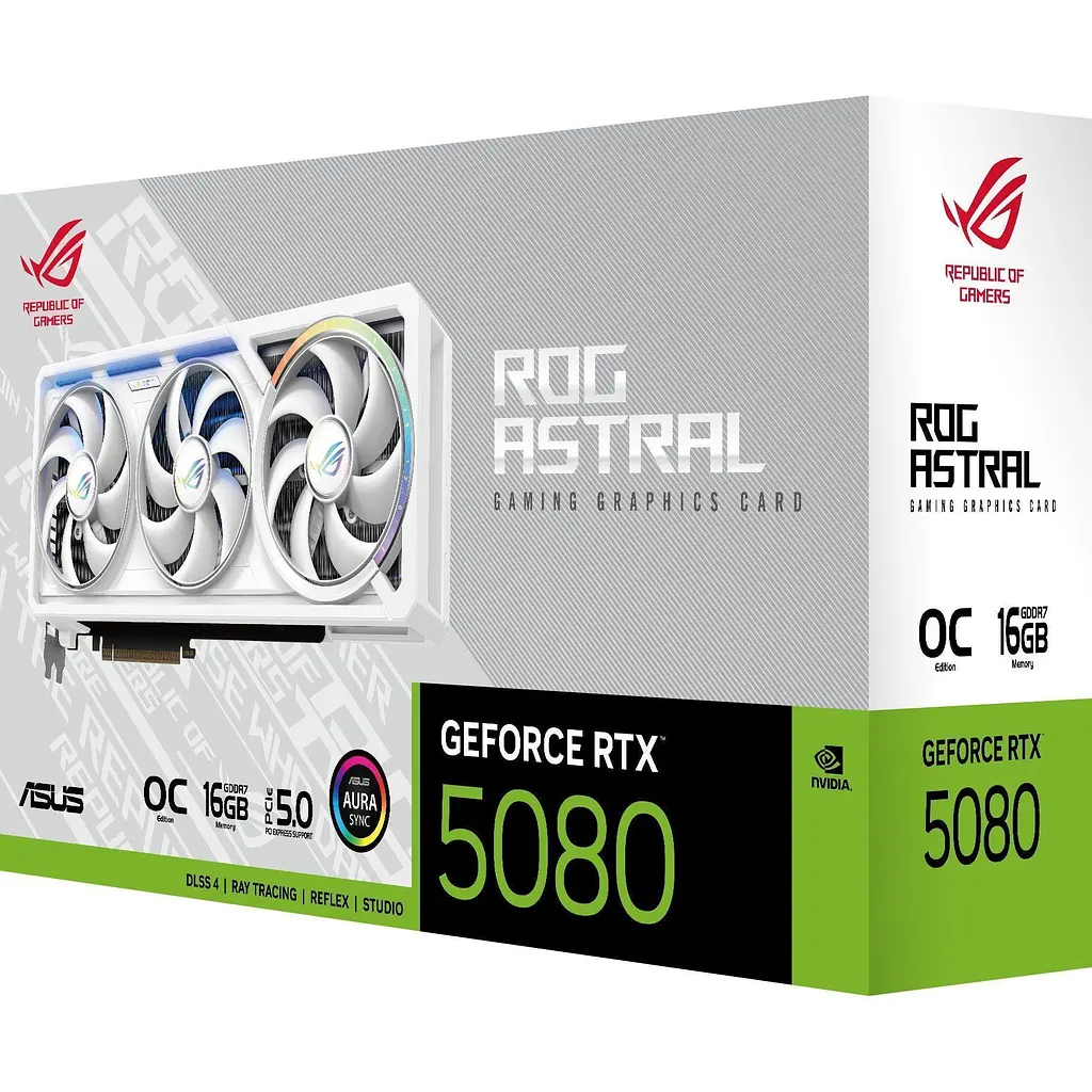 Відеокарта Asus ROG Astral GeForce RTX 5080 OC 16GB Gaming White [ROG-ASTRAL-RTX5080-O16G-White] EU [148267] - фото 9