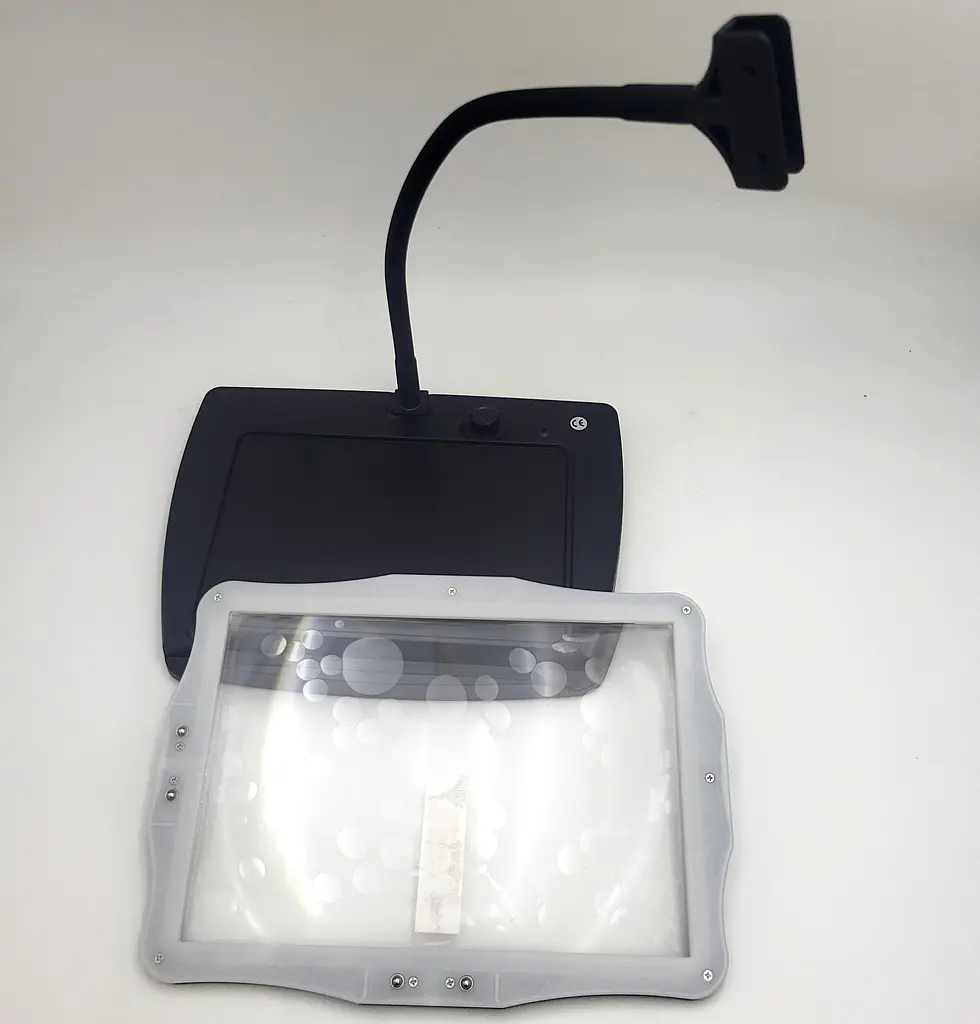 Лупа з LED підсвічуванням від USB на штативі гнучкий трансформер 5-кратне збільшувальне скло універсальне 24×17см Brighter Viewer 8079-2 - фото 7