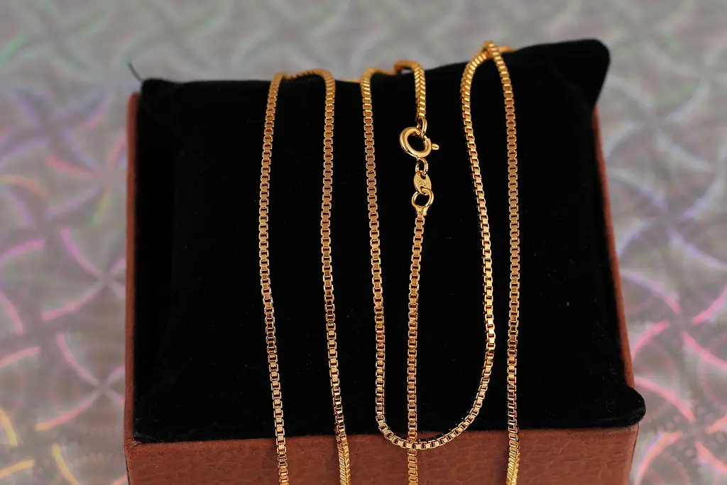 Ланцюг Xuping Jewelry венеціанське плетіння 50 см 1,5 мм золотистий
