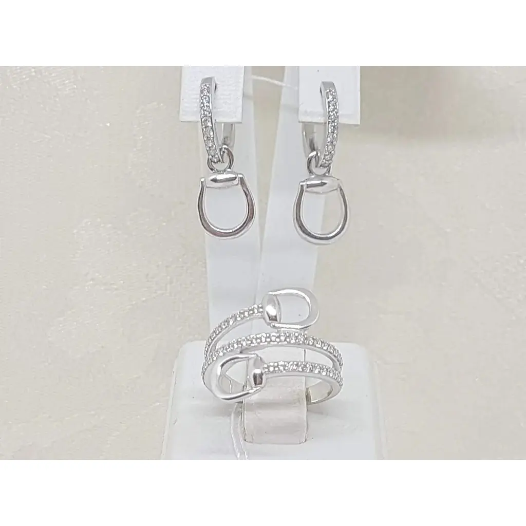 Серебряное кольцо Агни Грона с фианитами. 1621/1Р-CZ 17 - фото 6