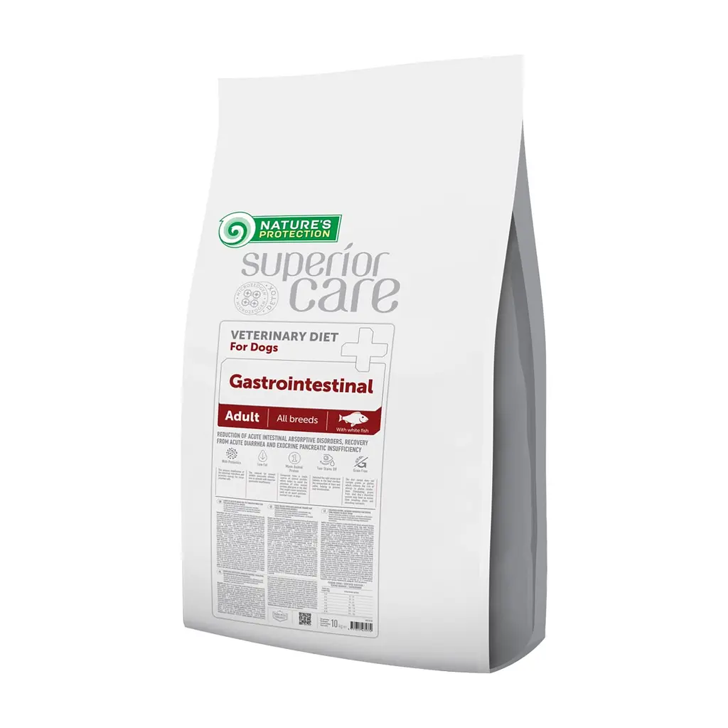 Сухой корм для собак Nature's Protection VD Gastrointestinal White Fish Adult All Breed Dogs с белой рыбой 10 кг (NPSCVET47577)