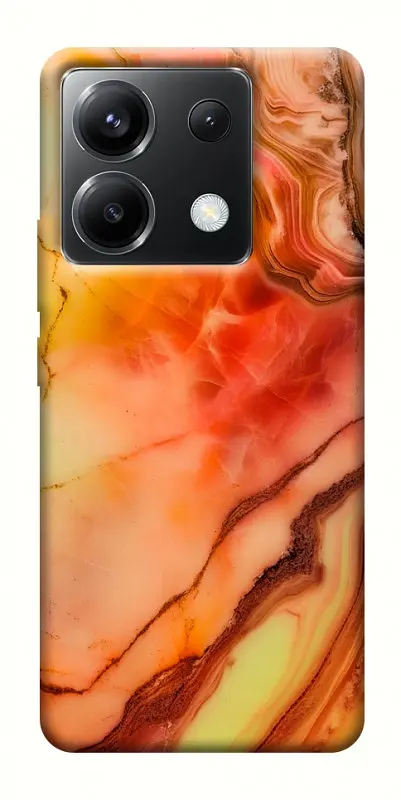 Чохол Demsky Червоний корал мармур для Xiaomi Poco X6