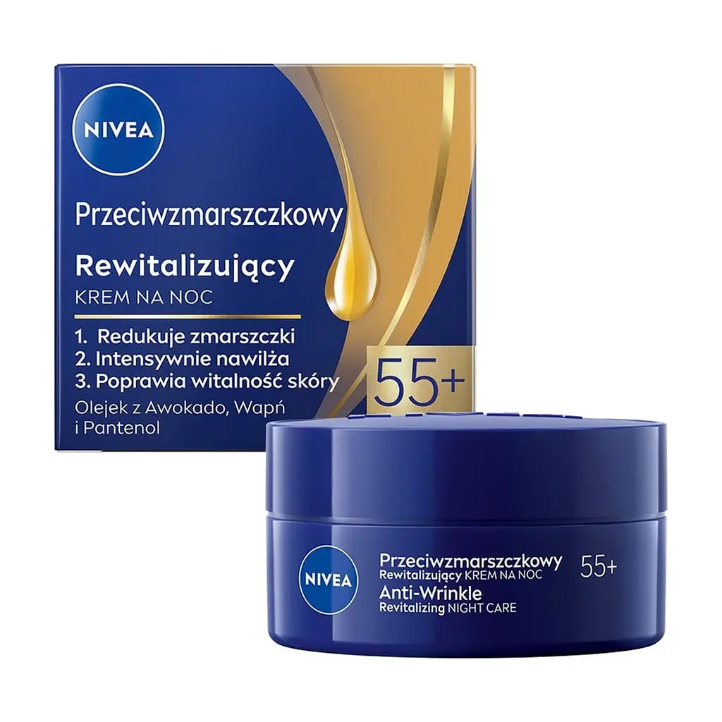 Крем для обличчя Nivea Anti-Wrinkle + Revitalizing Night Care 55+ 50 мл (5900017103099)