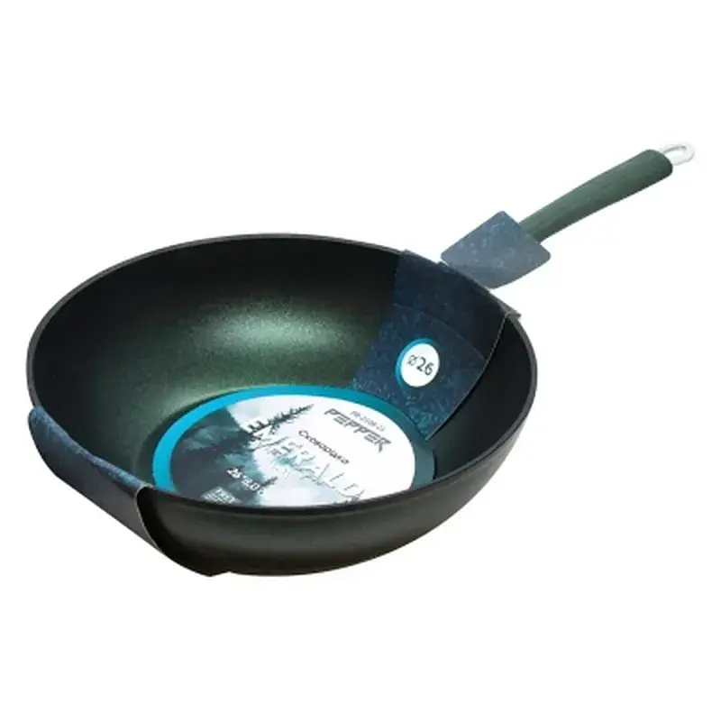 Сковорода Pepper "Emerald" WOK 26 x 8,0 cм Titanium Pro (PR-2108-26) - фото 2