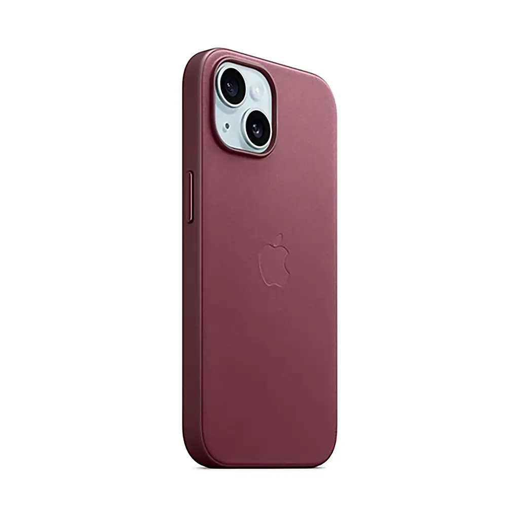 Чехол для Apple iPhone 15, FineWoven Case with MagSafe, бордовый, защитная накладка из материала FineWoven, противоударный, для iPhone, защита всего корпуса, поддержка беспроводной зарядки и MagSafe, (ARM71976) - фото 2