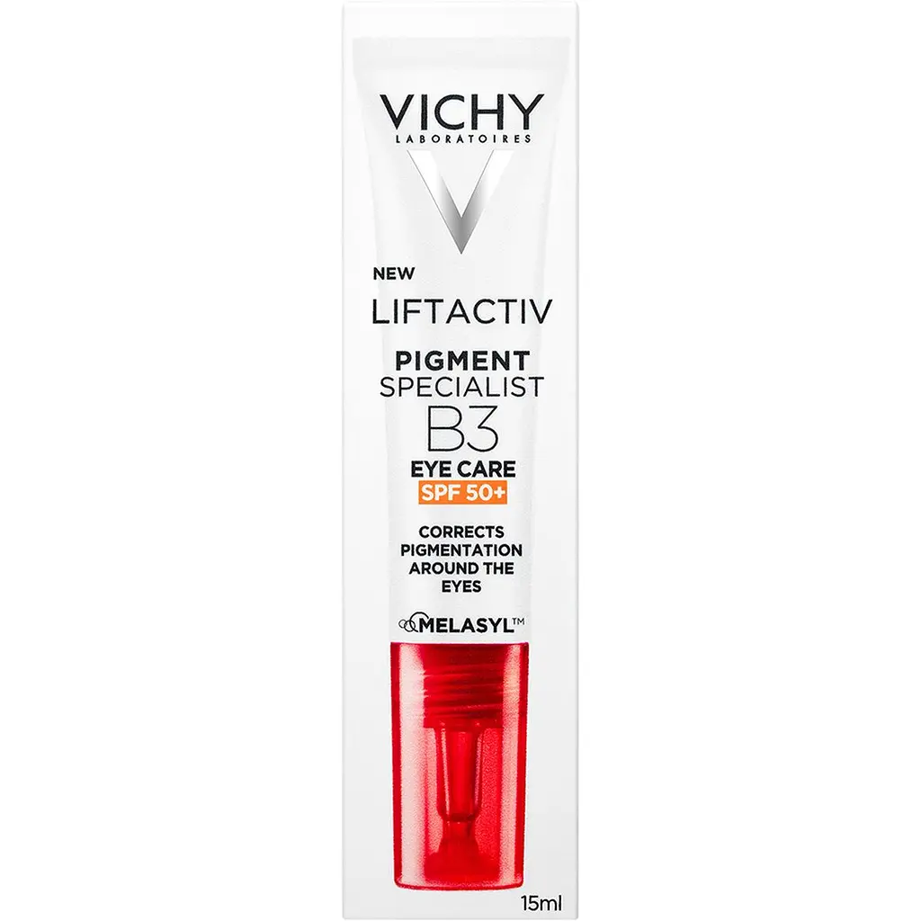 Антивозрастной крем Vichy Liftactiv Pigment Specialist B3 Eye Cream для коррекции пигментных пятен и темных кругов в зоне вокруг глаз SPF50+ (MB669600) - фото 4