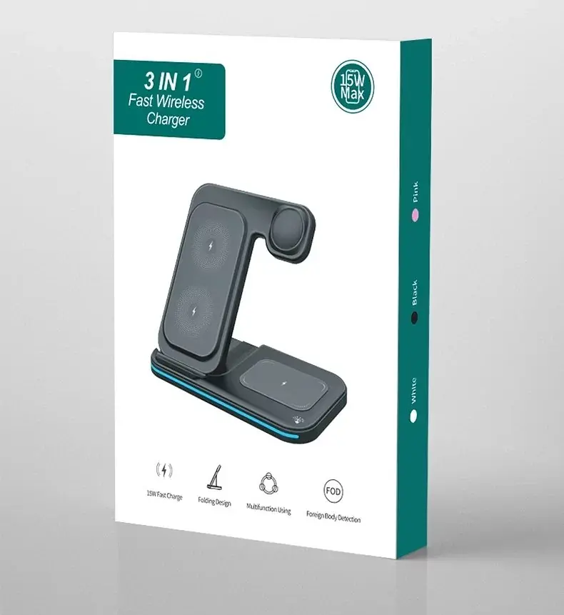 Бездротова зарядна станція OJD-95 Wireless Charger Stand (з функцією MagSafe) 15W - фото 6
