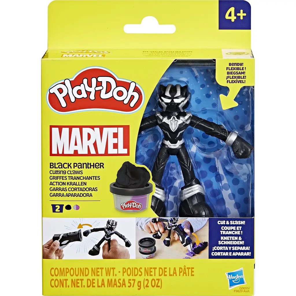 Набор для творчества с массой для лепки Hasbro Play-Doh Marvel Black Panther Cutting Claws (F9829_G0055) - фото 4