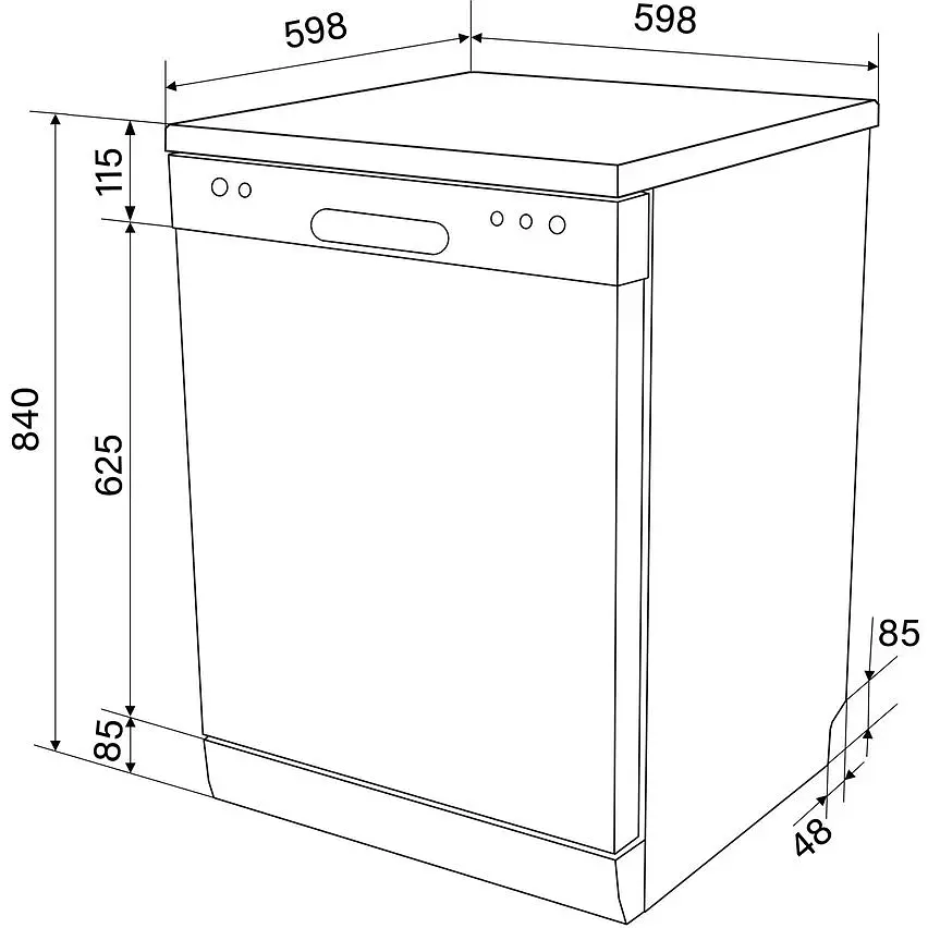 Посудомийка Ventolux DW 6012 4М NA FS - фото 8
