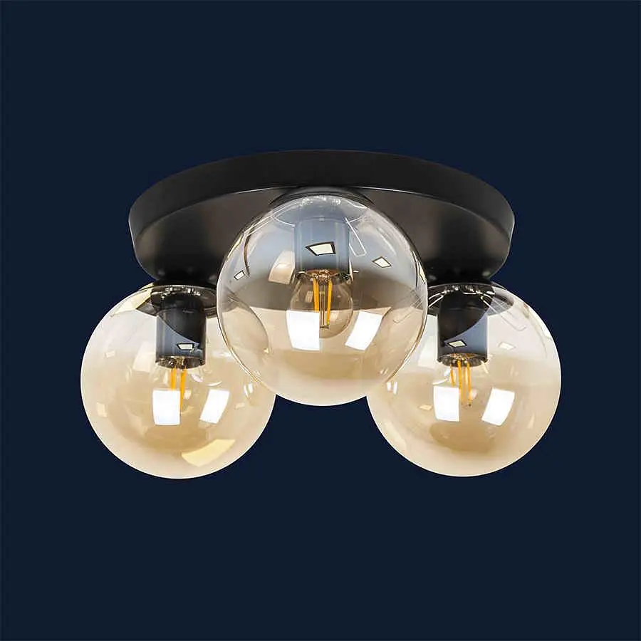 Люстра стельова кулі Levistella 756XPR150F-3 BK+BR (300) - фото 2