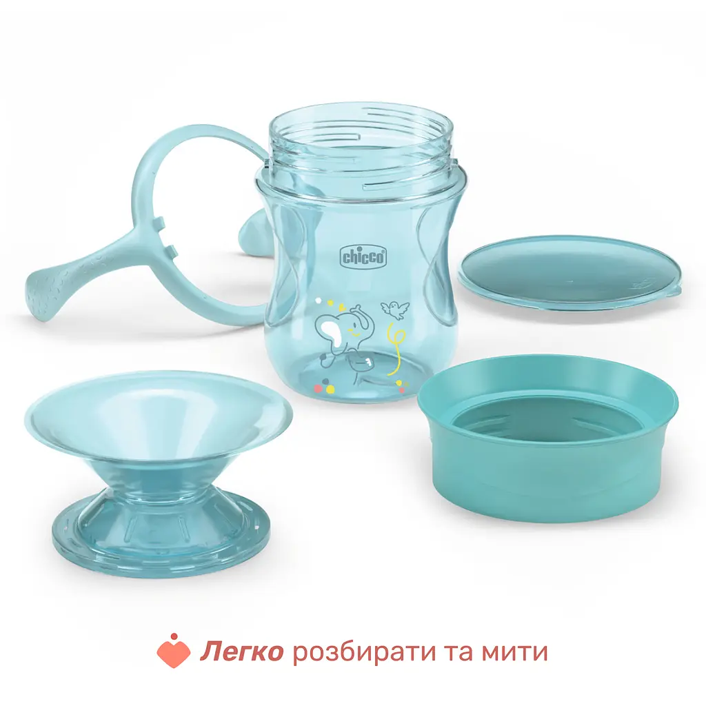 Чашка Chicco Perfect 200 мл 12 м+ голубая (06951.25) - фото 5