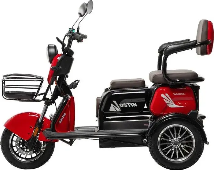Електричний Трицикл Corso Ostin (1000W, 72V, 23Ah) + 1 Ящик Акумулятор, Гідравличні гальма Електробайк Скутер Коричневий - фото 2