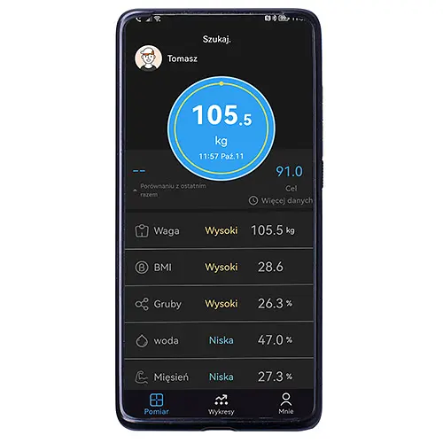 Аналітичні ваги підлогові Adler AD 8187 з додатком FitGo до 180 кг пам'ять 8 користувачів 12 показників - фото 6