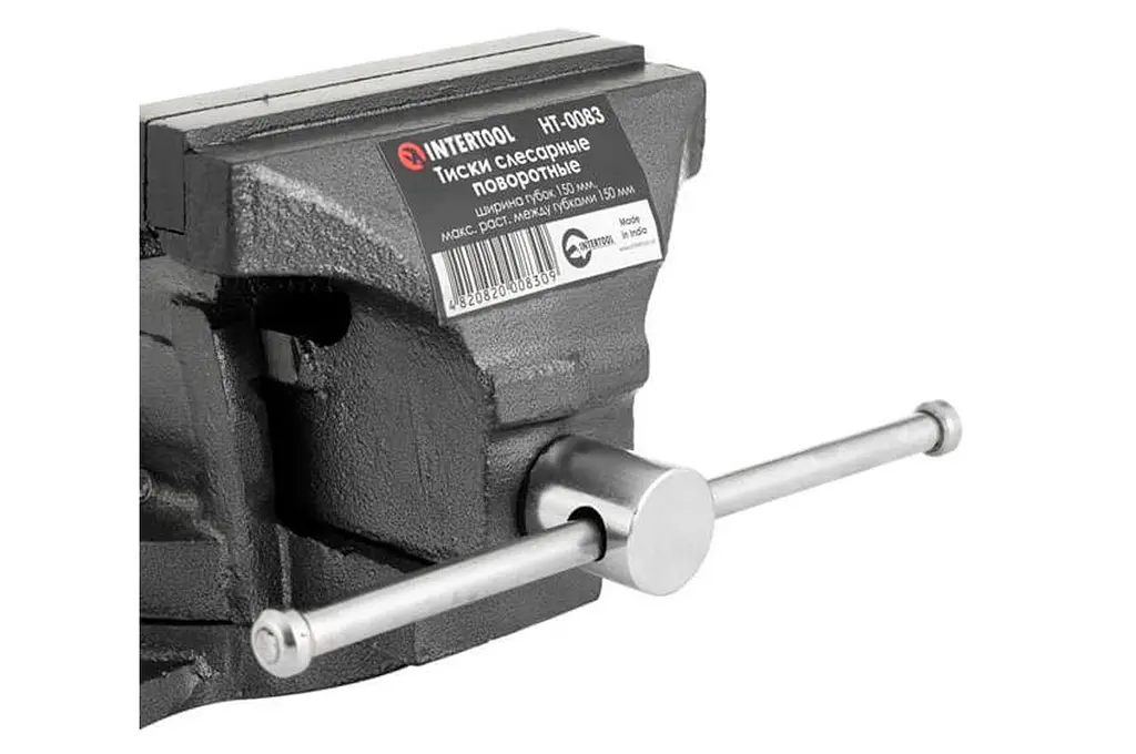 Ручні тиски поворотні слюсарні Intertool HT-0083 150 мм x 10.05кг - фото 5