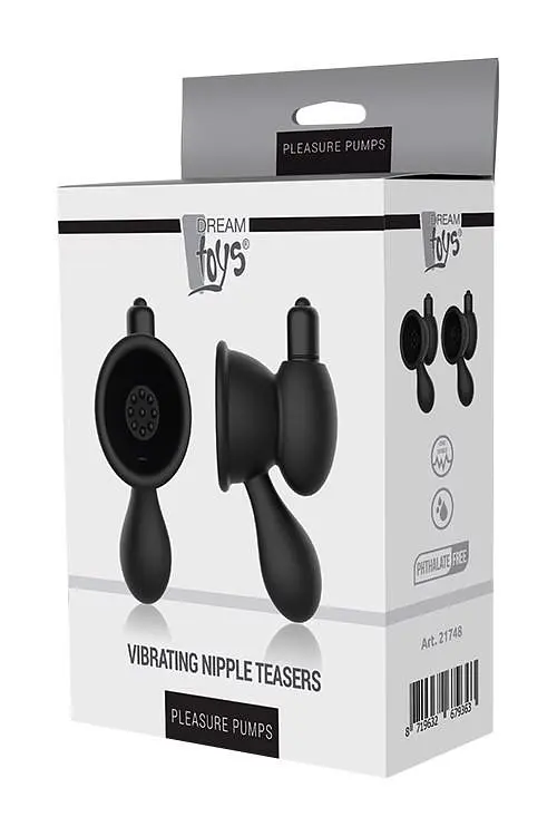 Помпа для сосків DreamToys Pleasure Pumps Vibrating Nipple Teasers 6.3 см чорний - фото 5