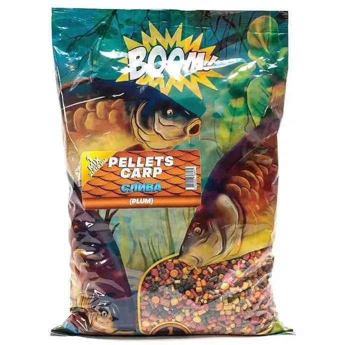 Принада в гранулах Pellets BOOM Слива 4-22мм 1кг Спод Мікс