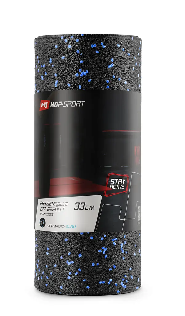 Роллер масажер (валик, ролик) Hop-Sport 3 в 1 EPP 33см HS-P033DYG чорно-синій - фото 2