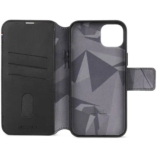 Шкіряний чохол-гаманець Decoded Leather Detachable Wallet Case Black для iPhone 15 Plus (D24IPO15PLDW5BK) - фото 5