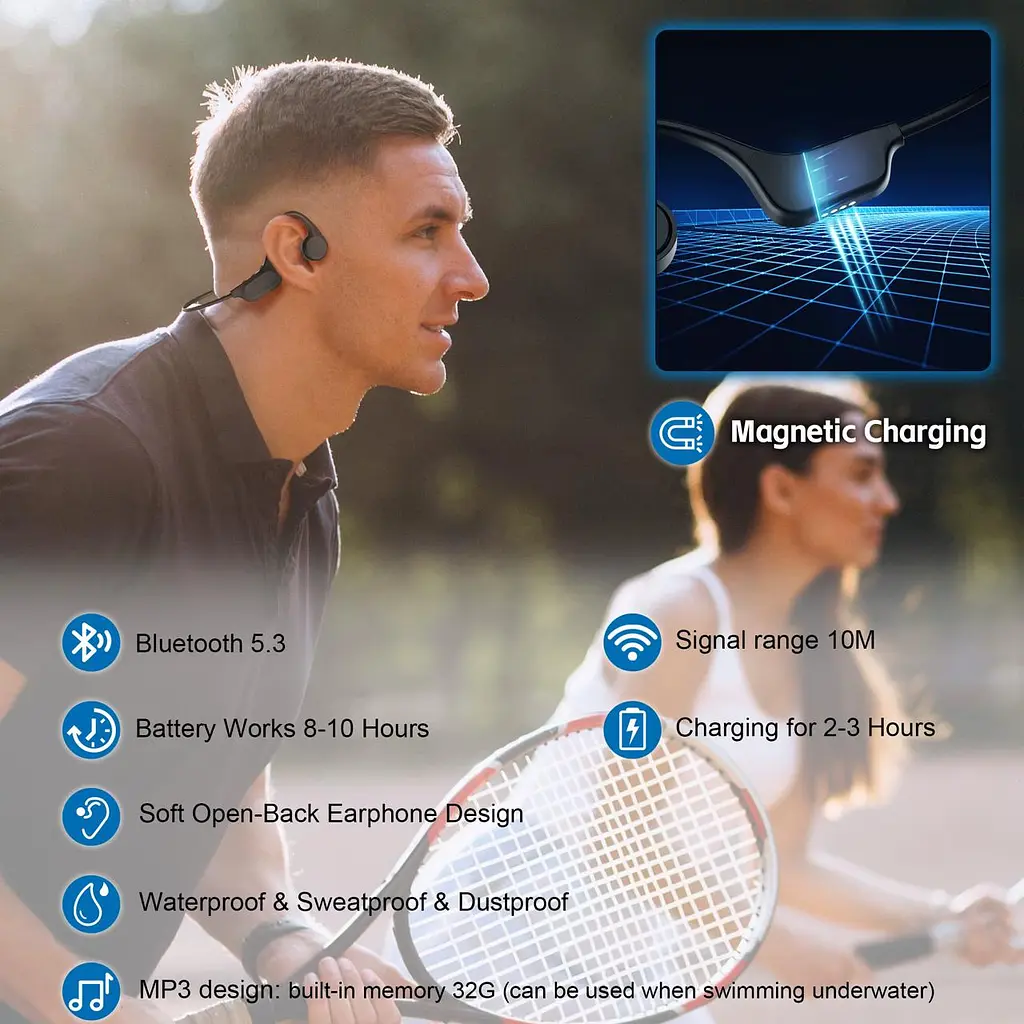 Водонепроникні навушники для плавання ESON X34 32 ГБ з MP3-плеєром IP68 - фото 5