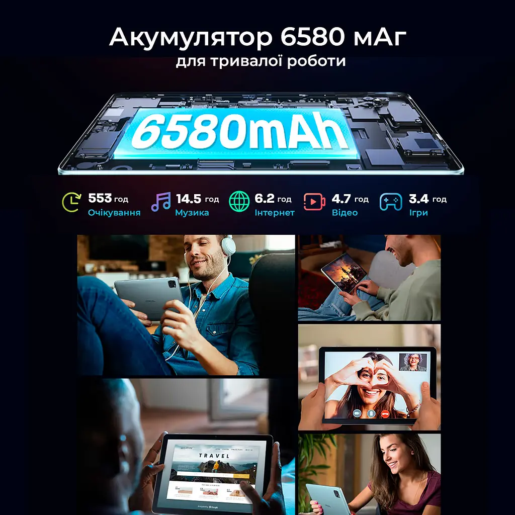 Планшет Oscal Pad 70 4/128GB Wi-Fi Meteorite Grey Global EU [89692] - фото 13