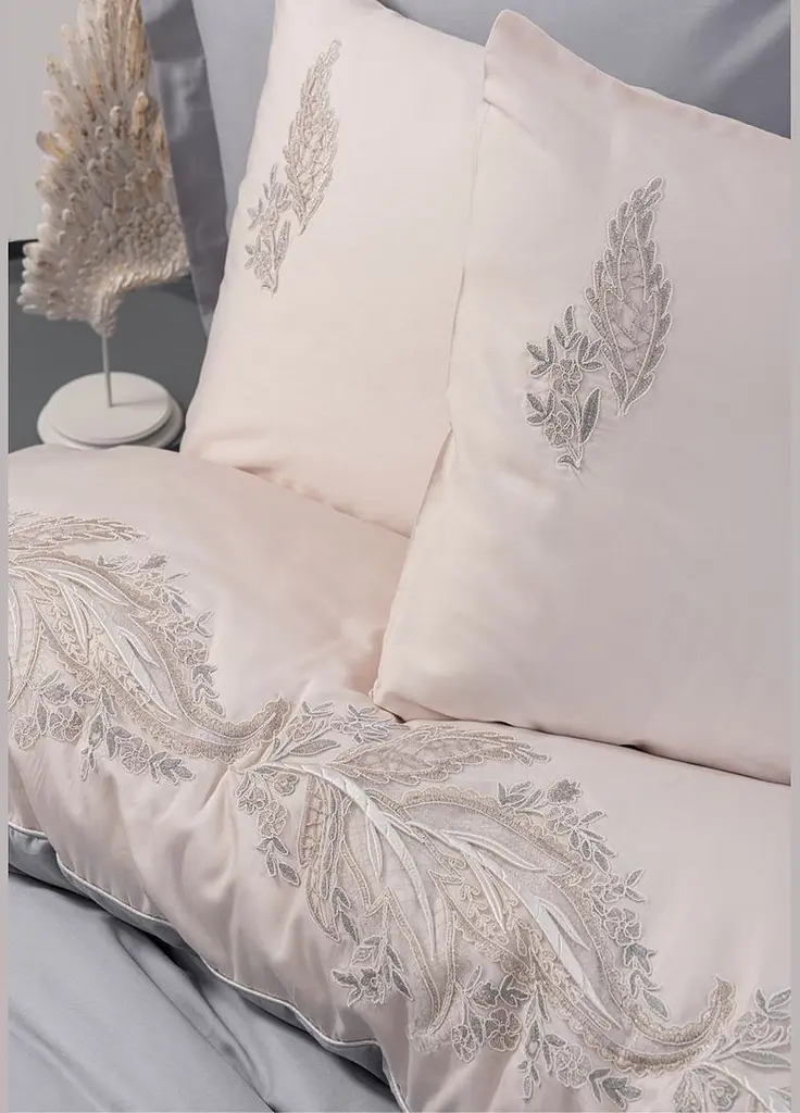  Комплект постільної білизни євро 200х220 Sheen - Grey сатин TC303375734 TURComFor   - фото 2