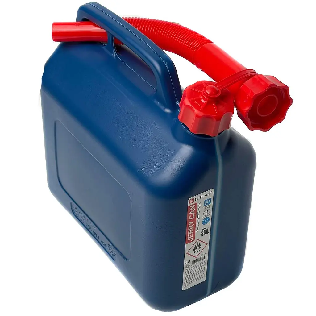 Каністра 5л Пластик HDPE Щільна Для Нафти Продуктів З Лійкою (BP-305)