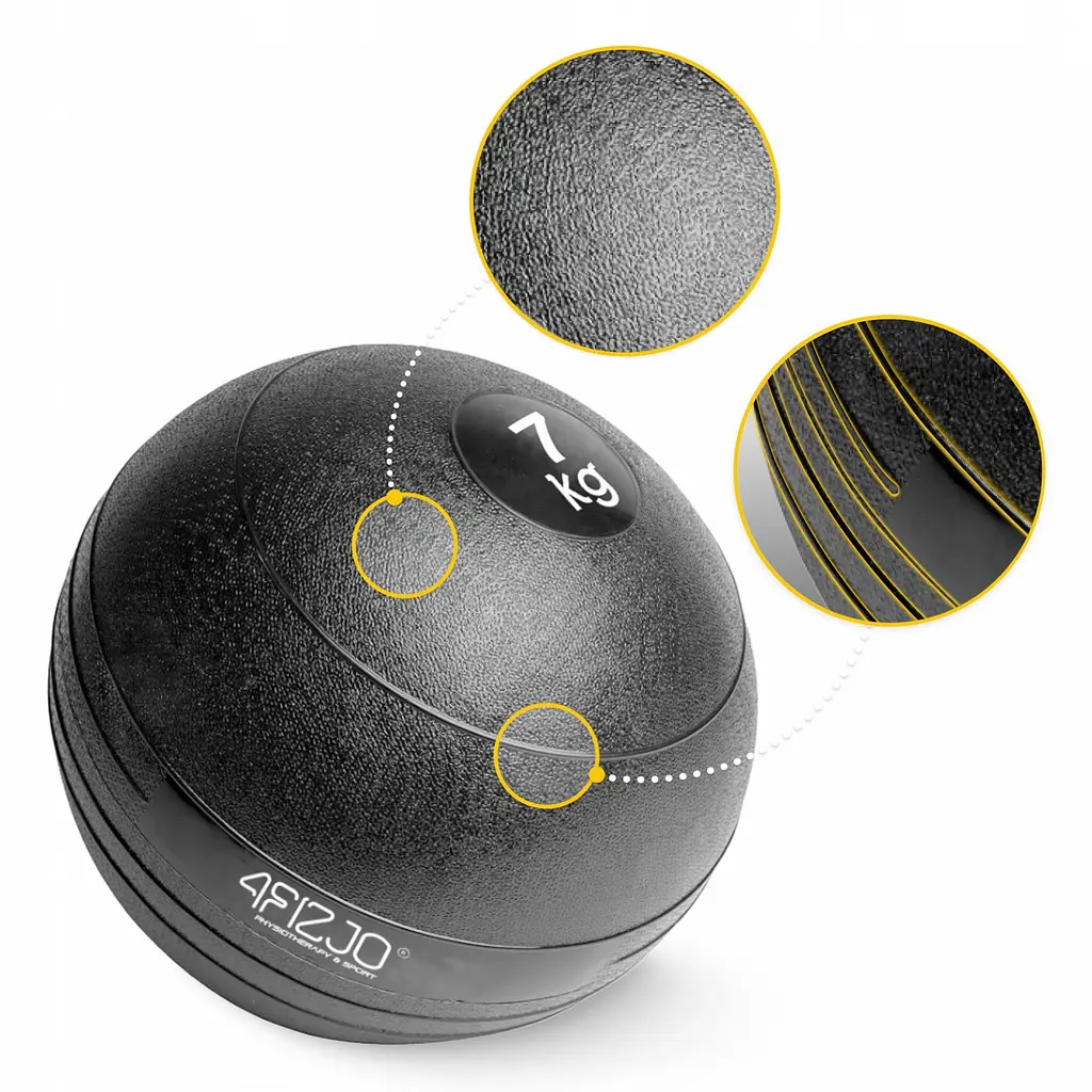 Слембол (медицинский мяч) для кроссфита 4FIZJO Slam Ball 7 кг Black (P-5907739315434) - фото 4
