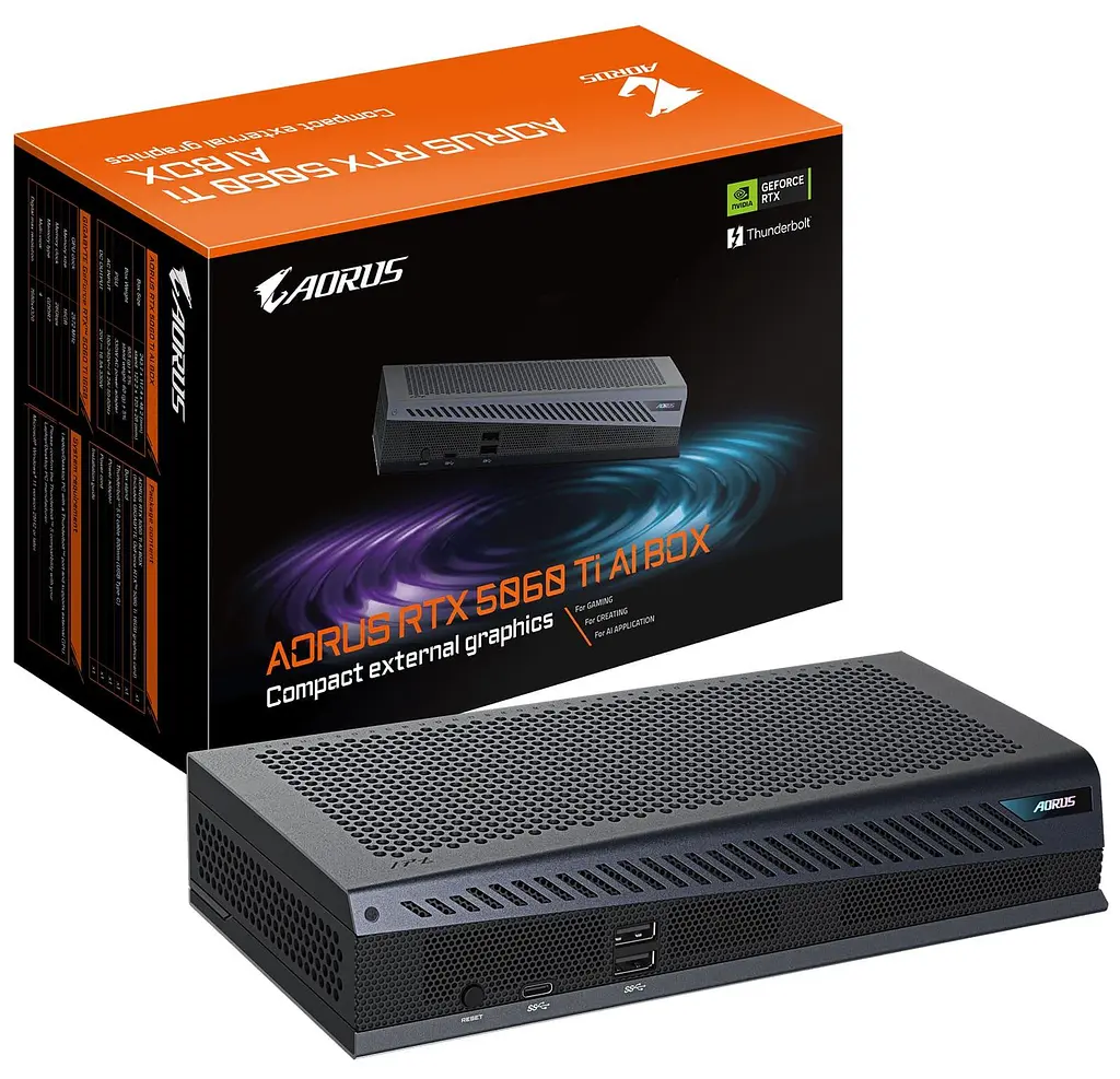 Відеокарта Gigabyte RTX 5060 Ti 16GB AORUS AI BOX (GV-N506TIXEB-16GD) (GDDR7, 128 bit, PCI-E v5.0 x8) - фото 7