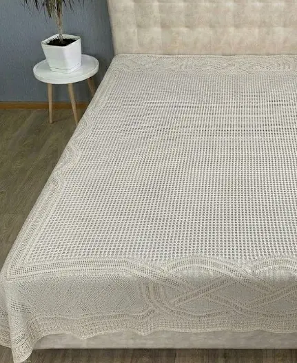 Натуральне муслінове простирадло 200x230 см - дихаюча м'яка бавовняна простинь пудрове - фото 2