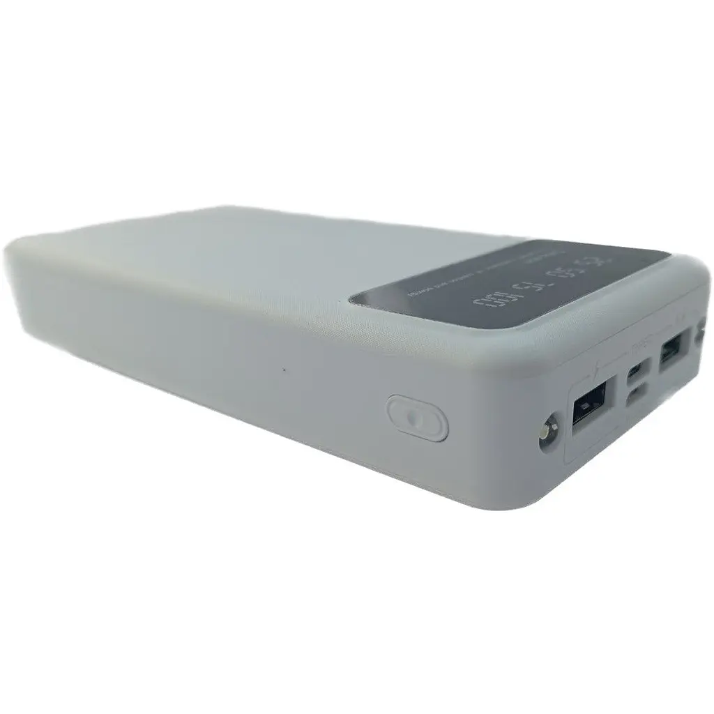 УМБ Power Bank 20000mAh повербанк з екраном і ліхтариком White (11226) - фото 2