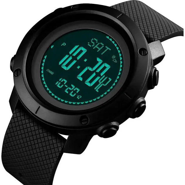 Наручний годинник чоловічий Skmei 1427 Black ABS (12376) - фото 4