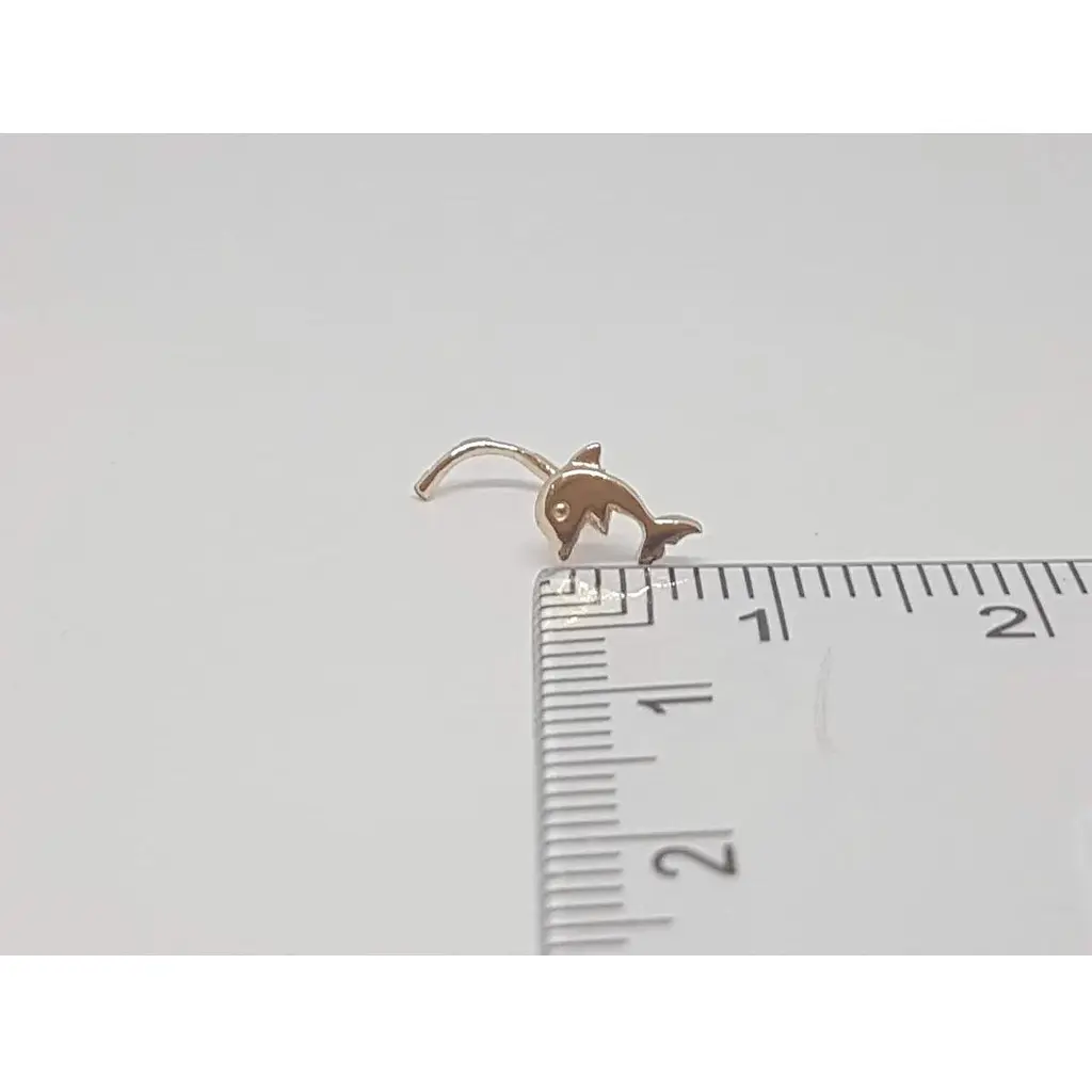 Золотая серьга-пирсинг в нос Dear. 1048 - фото 4