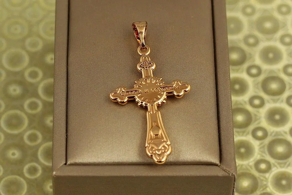 Хрестик Xuping Jewelry Вознесення 3,8 см золотистий - фото 2