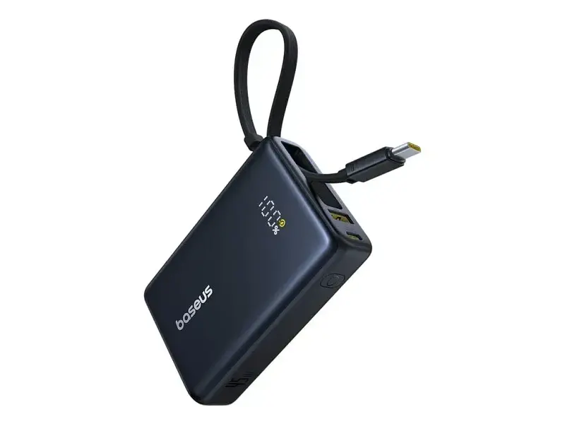 Зовнішній акумулятор (павербанк) BASEUS PicoGo Digital Display 10000mAh 45W Black (P10076803123-00)
