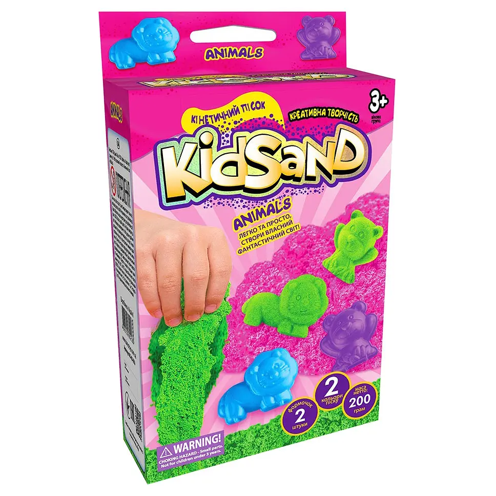 Набор творчества Кинетический песок Kidsand, коробка мини, 200 г, укр/рус, Danko Toys - фото 7
