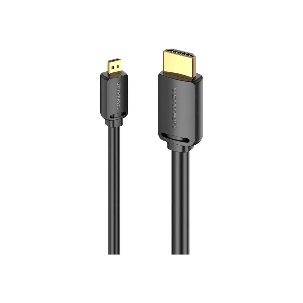 Кабель мультимедийный HDMI to Micro HDMI 1.5m V2.0 4K 60Hz 18Gbps HDR Dolby VENTION (AGIBG) - фото 2