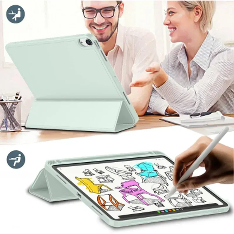 Чохол до планшета BeCover Tri Fold Soft TPU Apple iPad Air 11" M4 2026 Green (715231) - фото 6