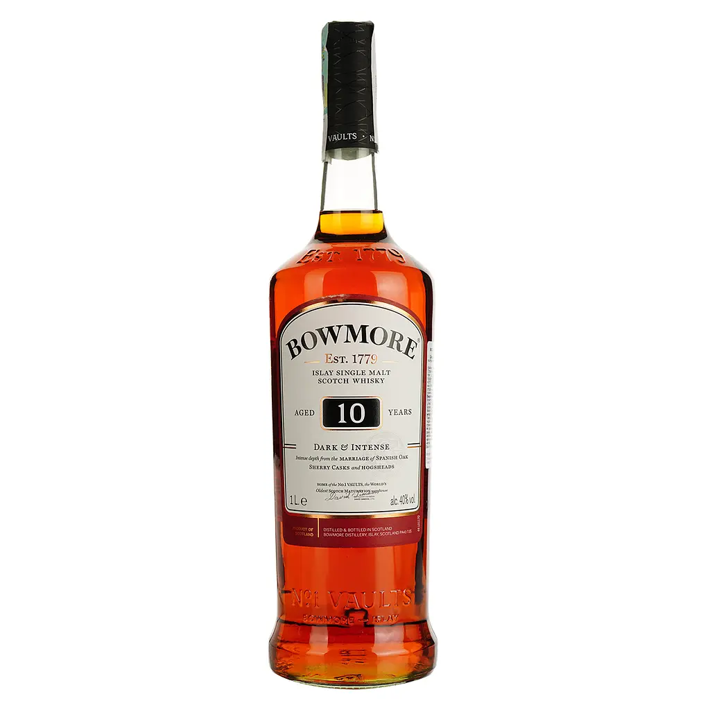 Виски Bowmore 10 y.o. Single Malt Scotch Whisky 40% 1 л в подарочной упаковке - фото 2