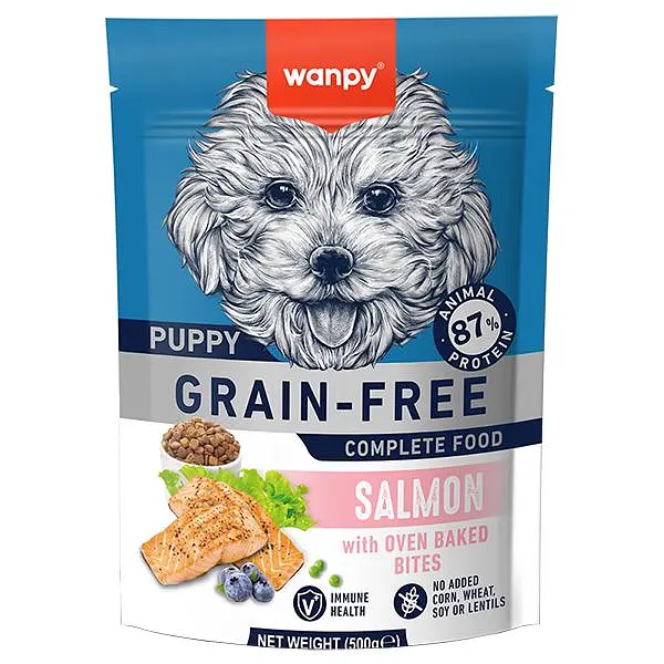 Сухий корм для цуценят Wanpy Puppy Grain Free Salmon Ванпі беззерновий з лососем 500г