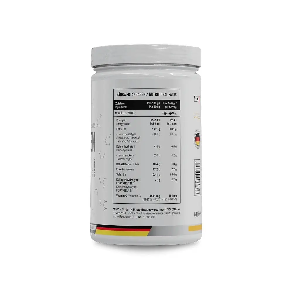 Препарат для суглобів і зв'язок MST Nutrition Collagen Peptides + Fortigel, 500 грам - Апельсин - фото 2