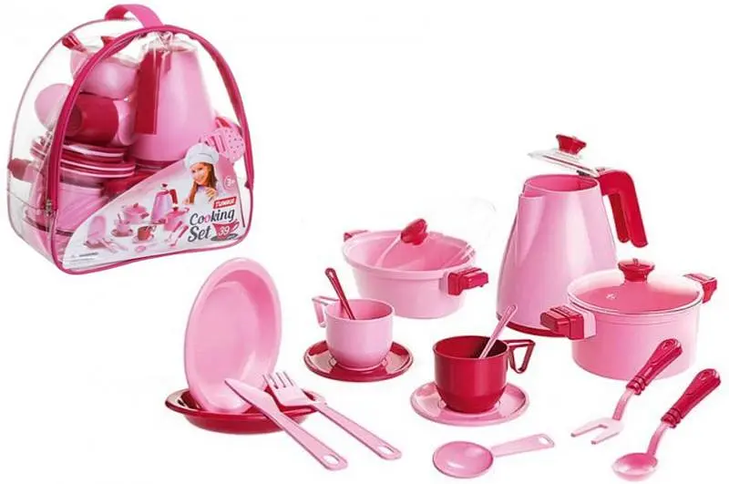 Набір посуду "Cooking Set" 39 предметів рожевий 1764